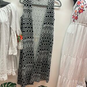 Cute boho style long vest